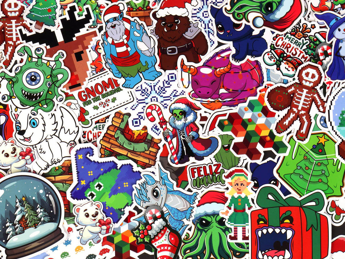 Holiday Mystery Dice Set – Festive Holiday Dice, Sticker, and Pin!