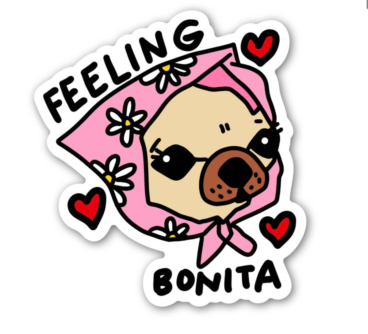 Feeling Bonita Sticker, Funny Latina Pop Culture Decal Gift