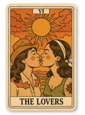 The Lovers Tarot Cowgirls Sticker, LGBTQ+ Pride Decal Gift