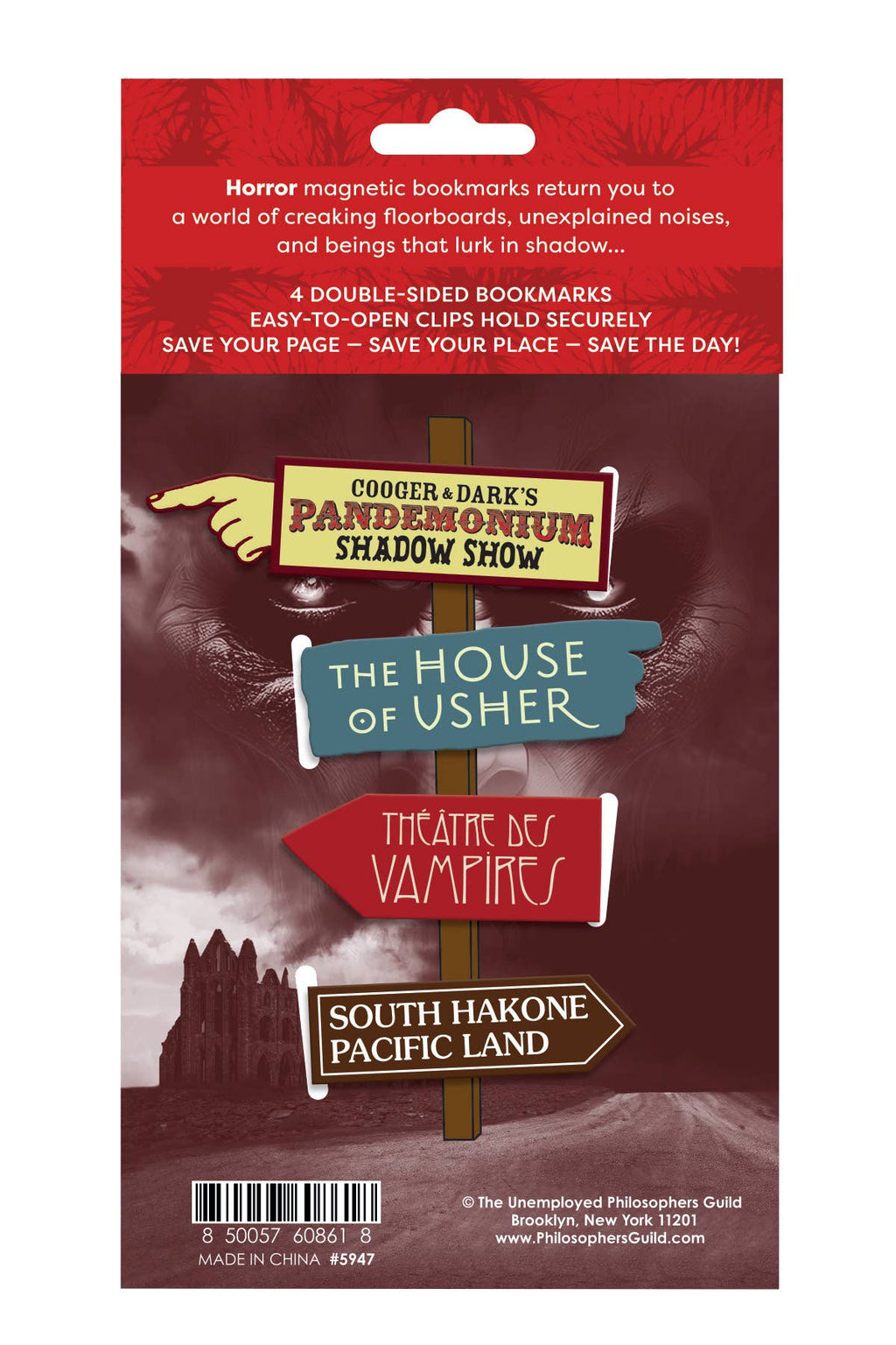 Horror Magnetic Bookmark Set