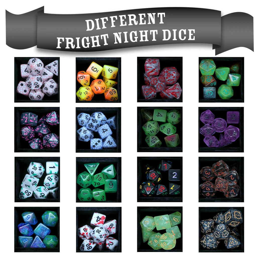 Fright Night Mystery Dice – Spooky Themed Dice, Pins and Stickers!