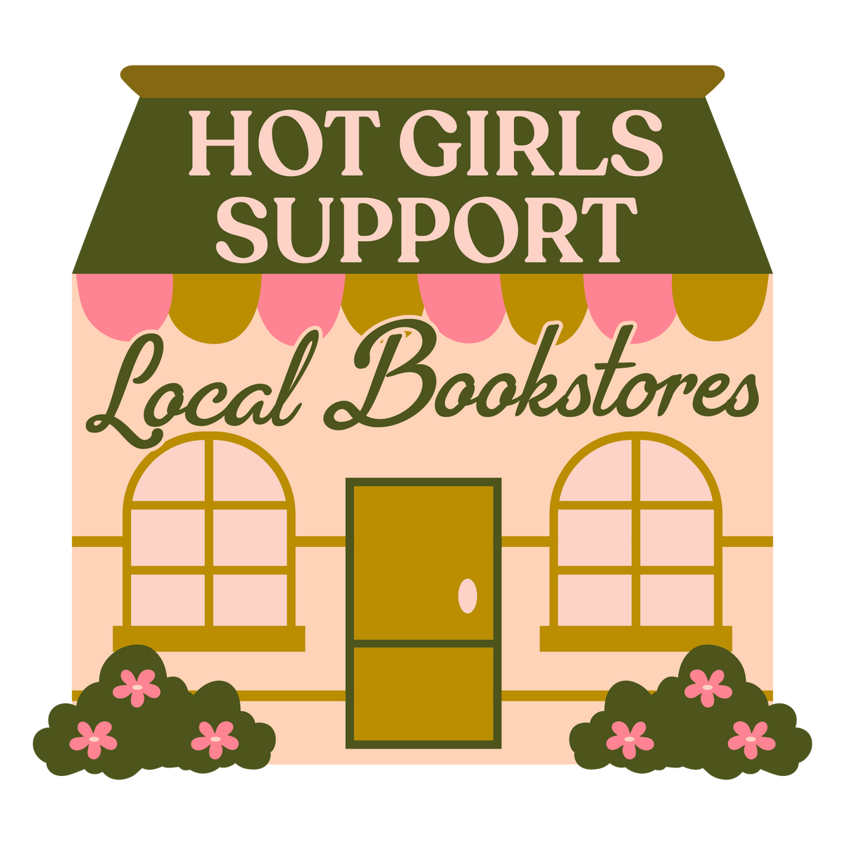HOT GIRLS SUPPORT LOCAL BOOKSTORES MAGNETIC BOOKMARK