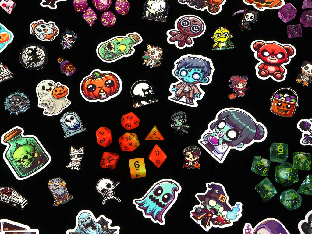 Fright Night Mystery Dice – Spooky Themed Dice, Pins and Stickers!