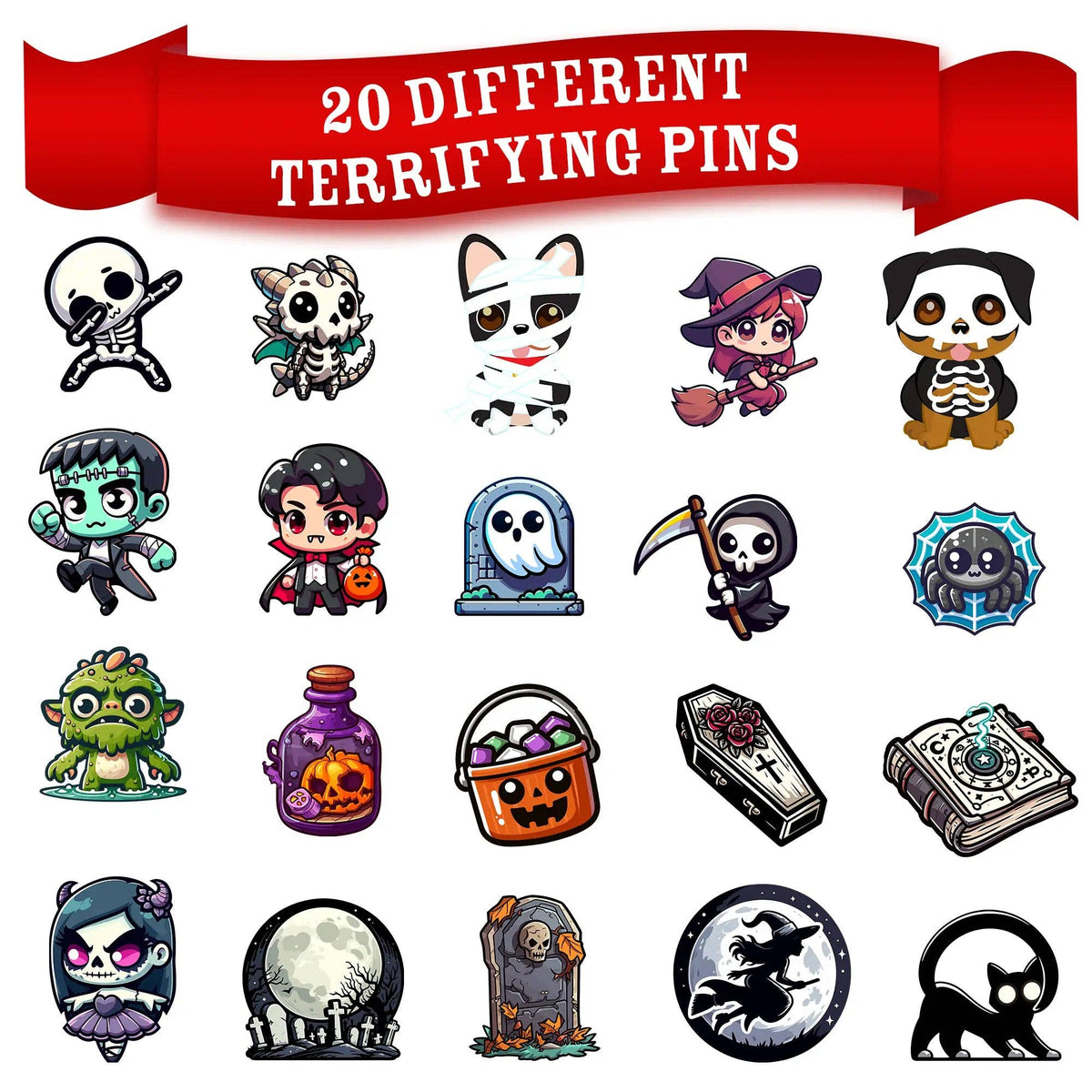 Fright Night Mystery Dice – Spooky Themed Dice, Pins and Stickers!