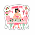Mahjong Time Sticker, Mahjong Player Gift Decal